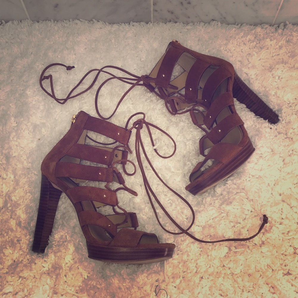Michael Kors Sofia lace up platform